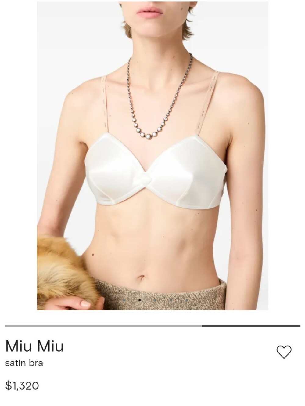 Miu Miu Runway Satin Bullet Bra Sz 32 2